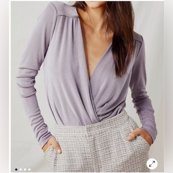 Intimately by Free People Turnt Bodysuit in Silver Mauve - Picture 2 of 5